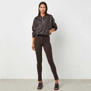 TEX BY MAX AZRIA Women’s Medium Brown BOMBER Leather Jacket, sz Small